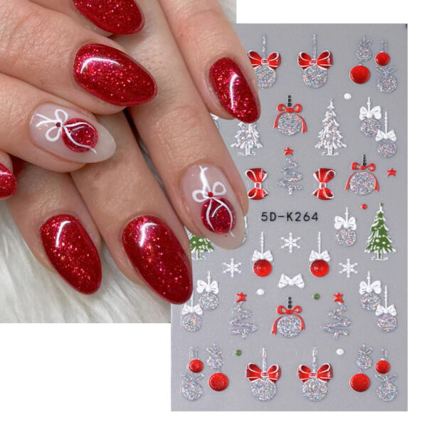 Decalque Unhas Natal 5D - 4 pcs - Image 3