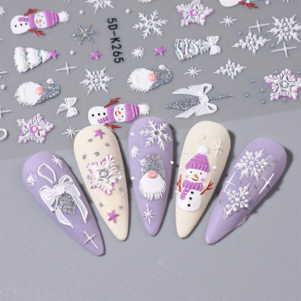 Decalque Unhas Natal 5D - 4 pcs - Image 4